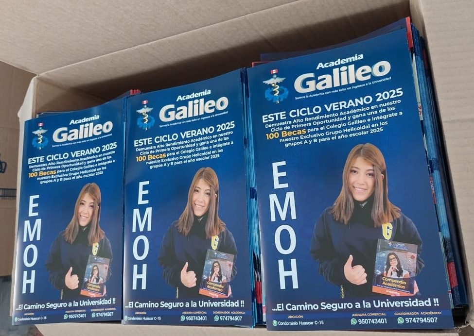 Revista de admisión producida para Academia Galileo, ciclo verano 2025